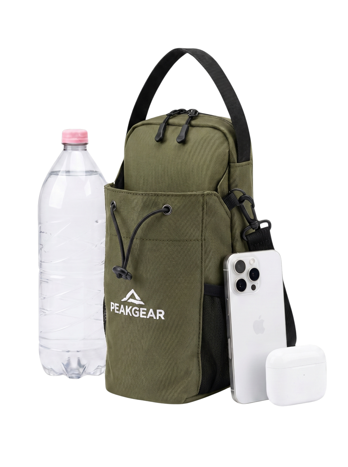 Geantă de antrenament PEAKGEAR verde cu fixare magnetică